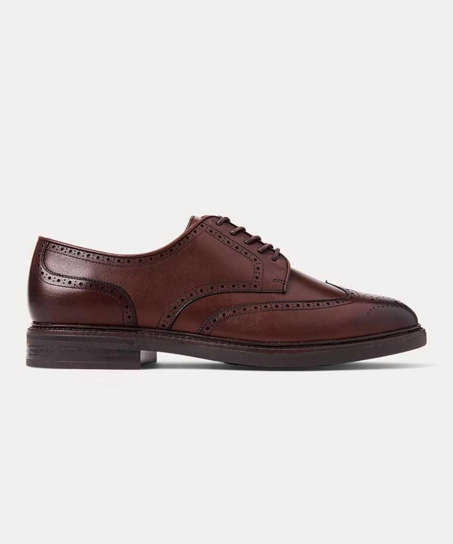 Мужские туфли POLO RALPH LAUREN ASHER Wingtip тёмно-коричневые