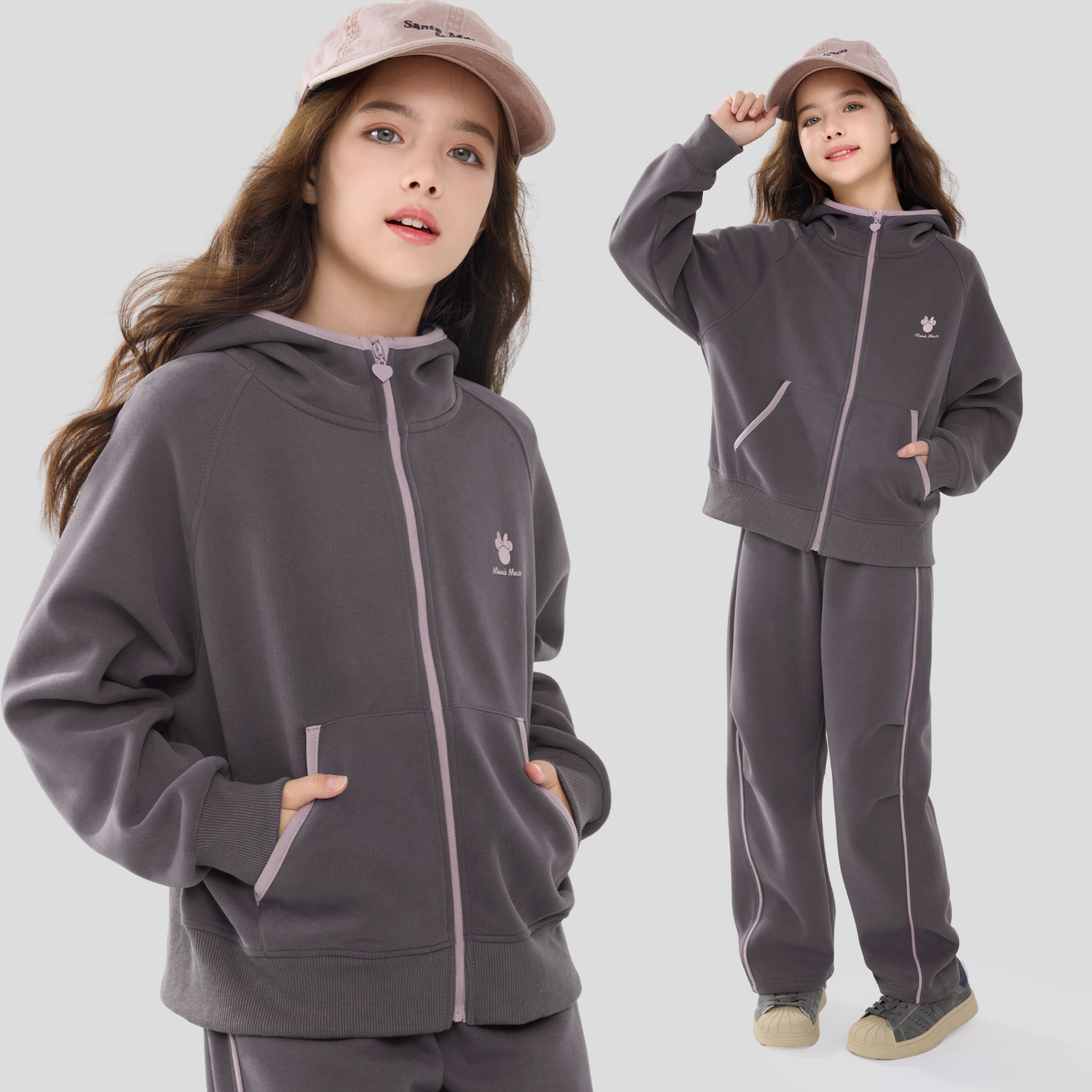 Спортивный костюм Casual Minnie худи и брюки 2 предмета для подростков Disney, фиолетовый — фото 4