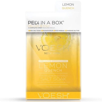 

Pedi In A Box Deluxe 4-шаговый лимонный гель для закалки волос Voesh New York