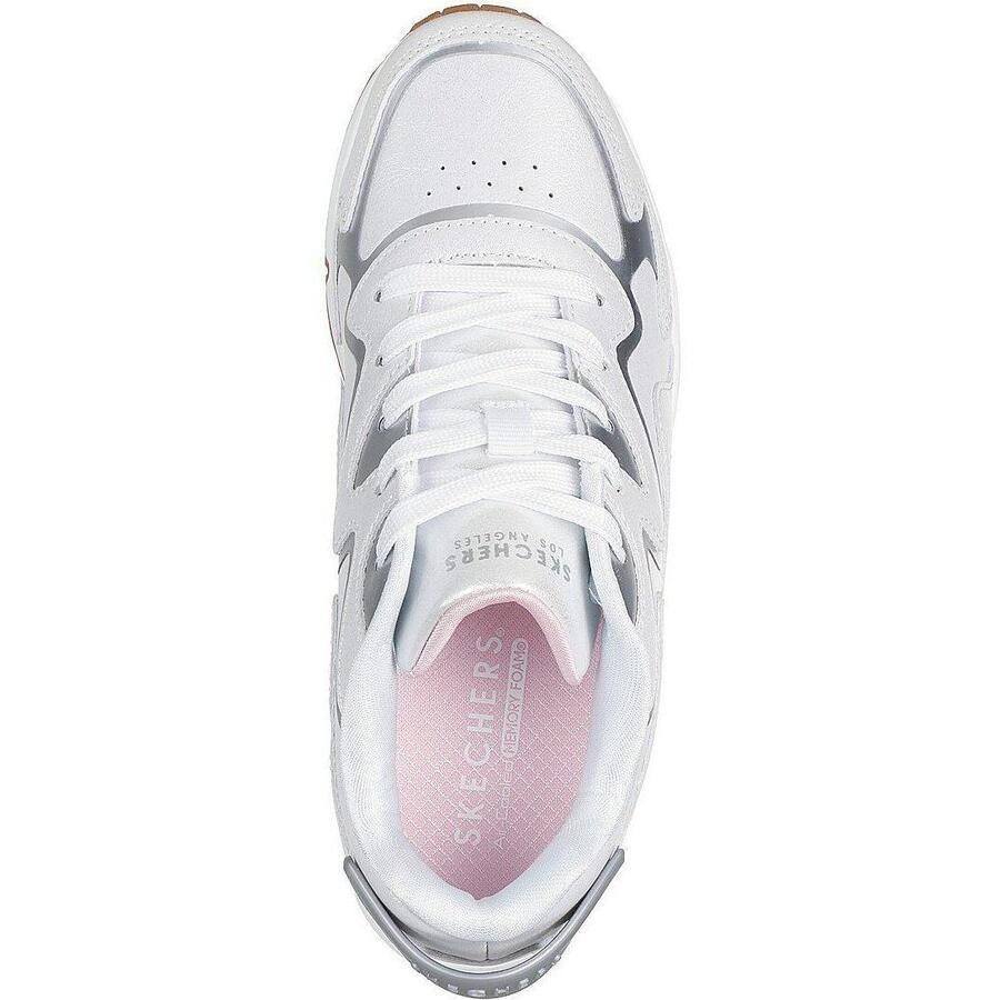 Кроссовки Skechers Uno Gen1 с волнистым блеском, белые, детские — фото 2