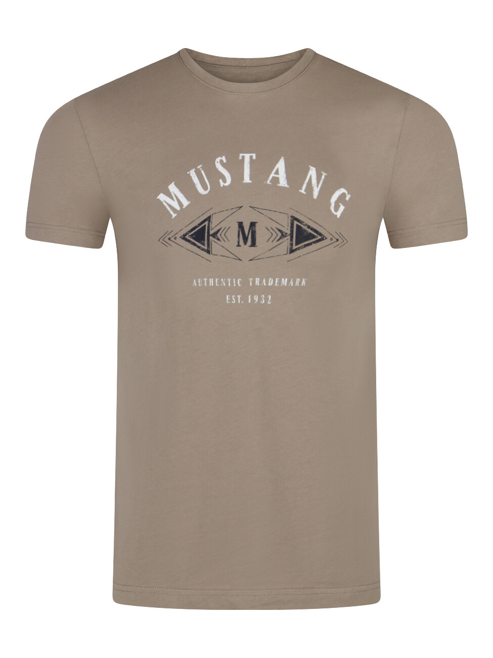 

Футболка Mustang Basic Print Tee, коричневый