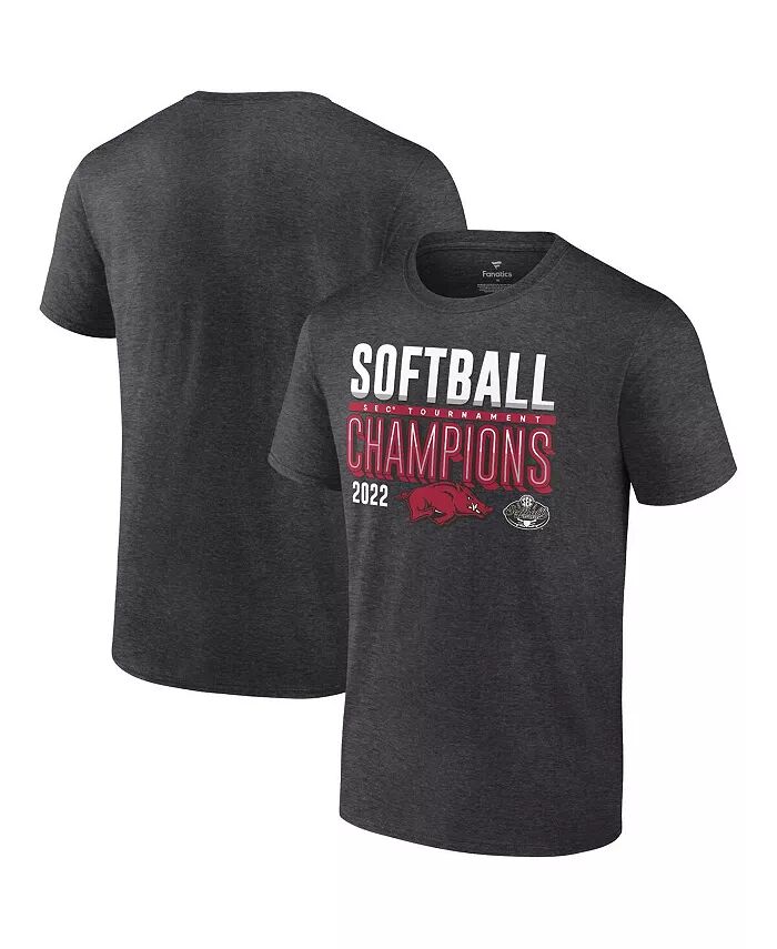 

Футболка мужская, темно-серая, Arkansas Razorbacks 2022 SEC Softball Conference Tournament Champions Locker Room Fanatics