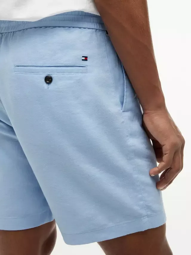 Шорты из льняной смеси Doven Tommy Hilfiger, Light Blue — фото 4