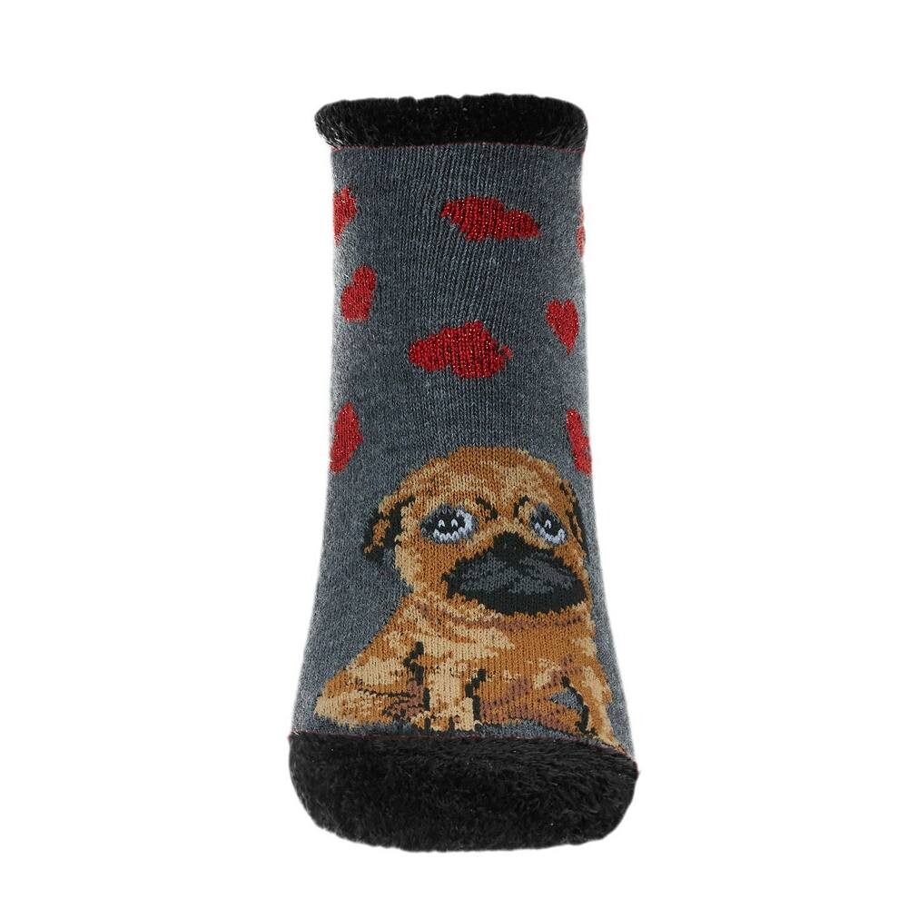 

Низкие носки Peace & Love & Pugs MeMoi, цвет Charcoal Heather
