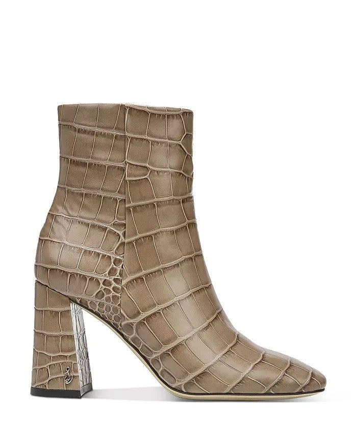 Сапоги-ботфорты Sam Edelman Codie женские кожаные коричневые на квадратном каблуке — фото 2