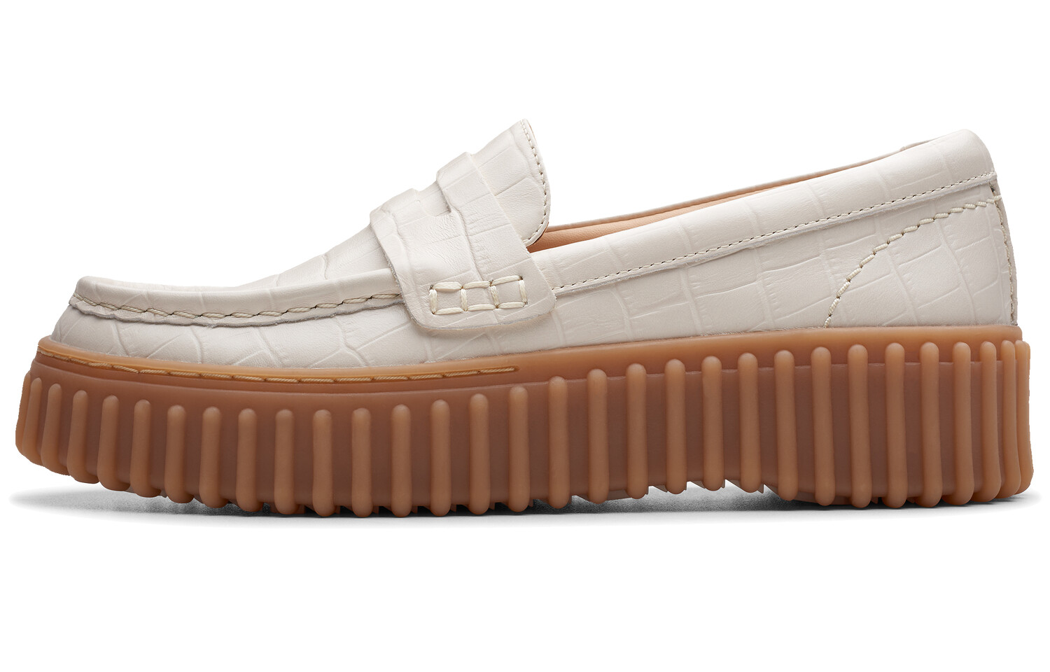 Лоферы женские белые Clarks