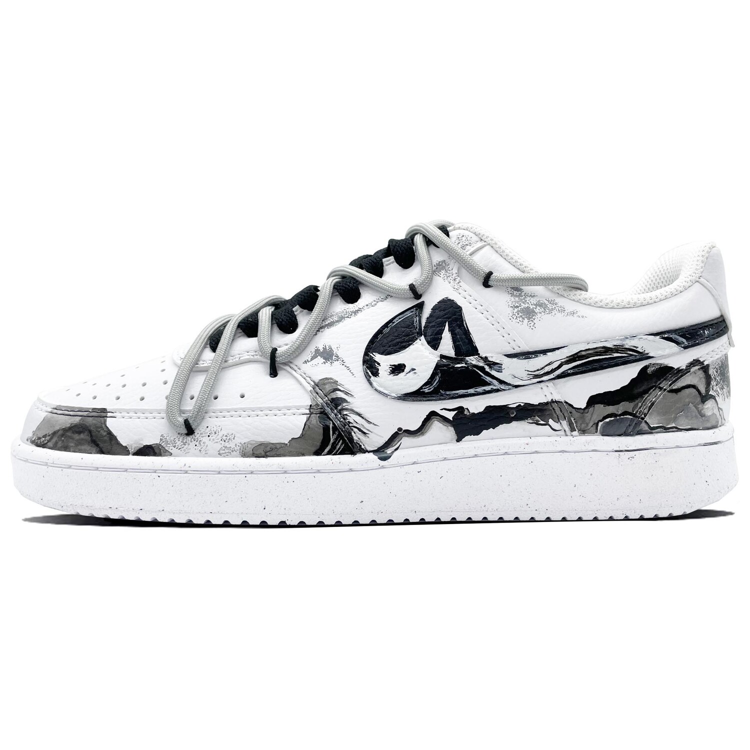 

Кроссовки Nike Court Vision 1 Skateboarding Shoes Men Low-top Black&White, черный
