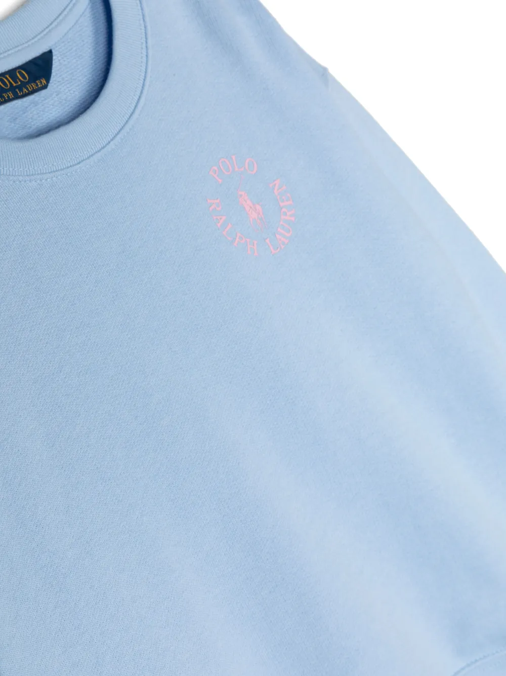 Флисовая толстовка с вышитым логотипом POLO RALPH LAUREN KIDS, синий — фото 3