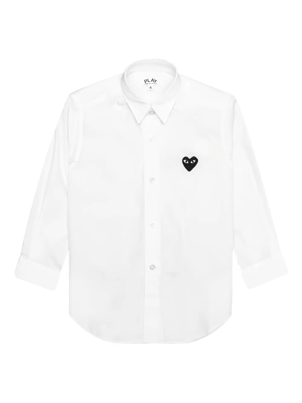 

Рубашка с вышитым сердцем Comme Des Garçons Play Kids, белый