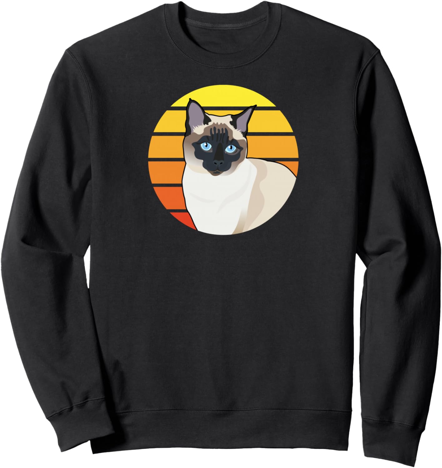 

Толстовка с изображением сиамской кошки - подарок для любителя кошек The Siamese Love Gift Shop, черный