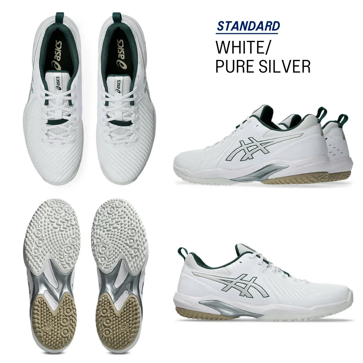 Теннисные кроссовки «Prestige Neo OC» от ASICS, Black/Pure Silver — фото 3