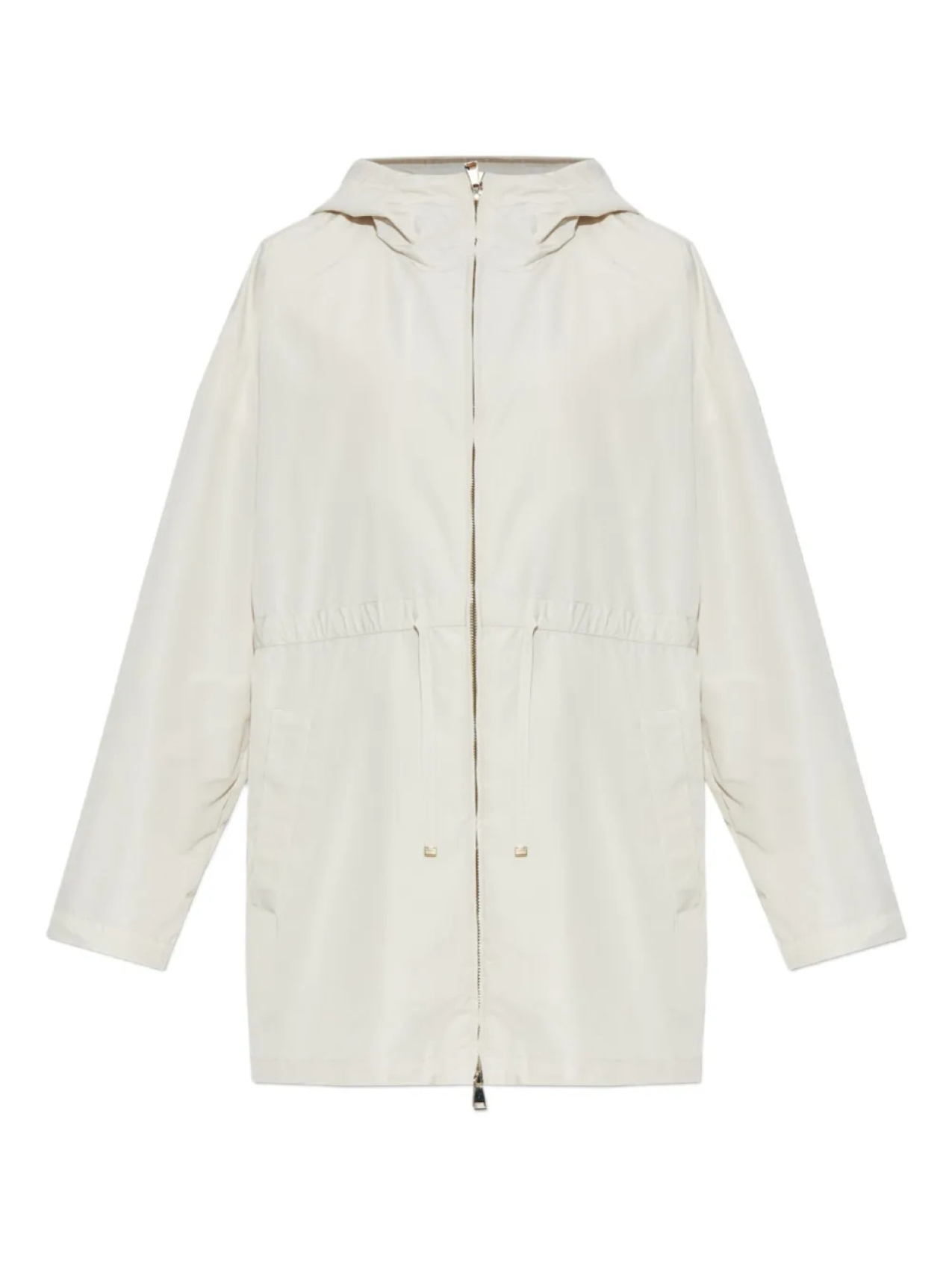 

Мокрое пальто-парка Moncler, нейтральный