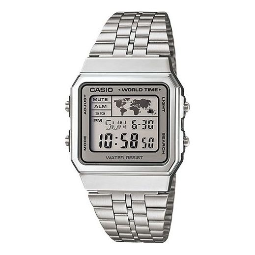 

Часы CASIO STANDARD Classical Vintage Waterproof Unisex Mens Silver Digital, серебряный