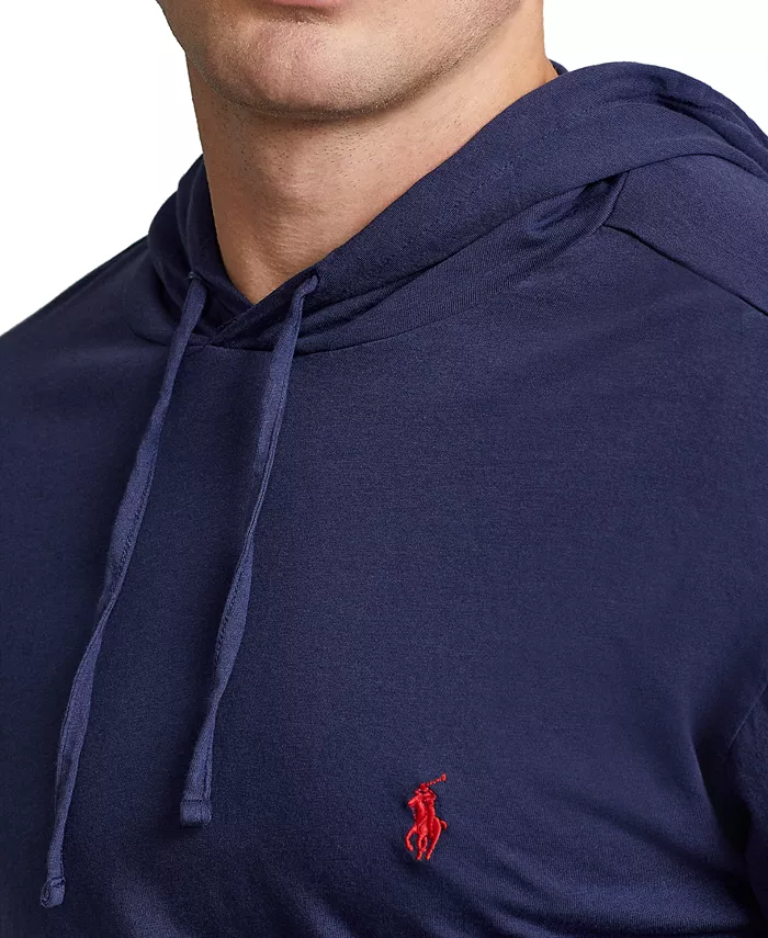 Мужская толстовка с капюшоном Big & Tall из джерси Polo Ralph Lauren, синий — фото 3