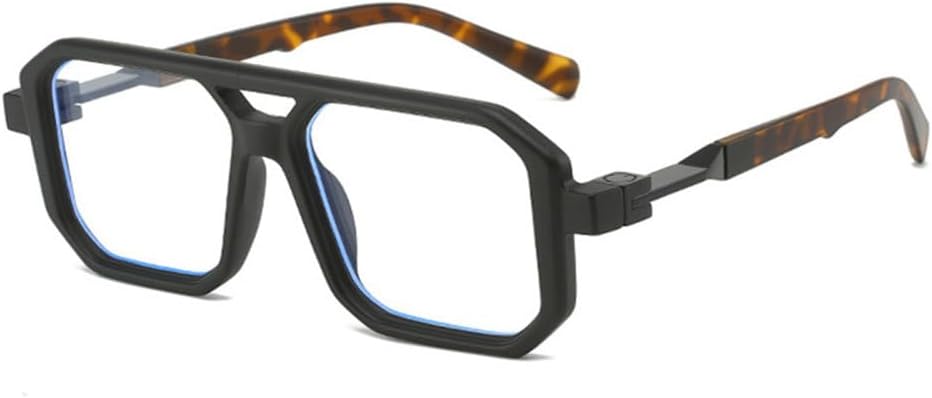 

Солнцезащитные очки Double Bridges Square 2027 для женщин, модные градиентные очки с защитой от УФ-излучения UV400, ретро-очки Polygon для мужчин MTZJH, Matte Black Clear