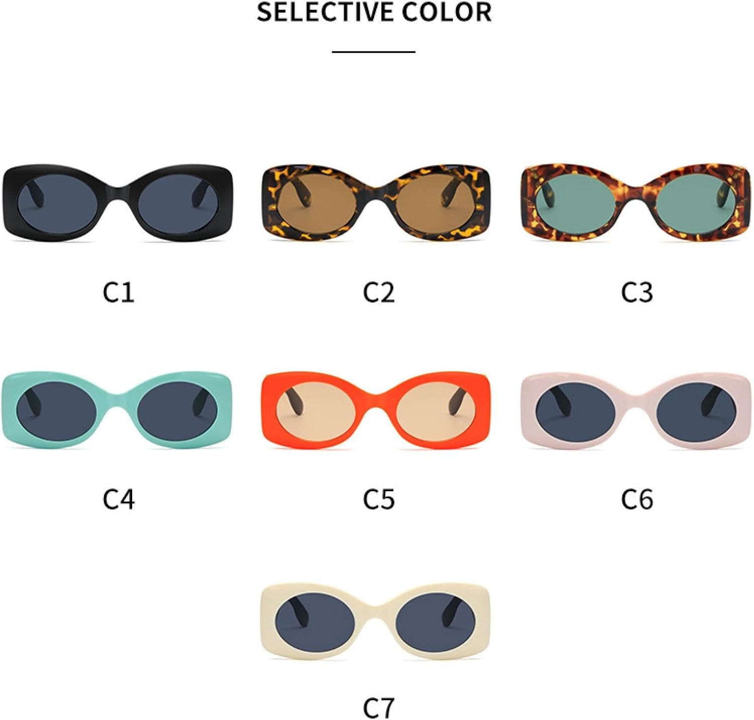 

Модные солнцезащитные очки премиум-класса овальной формы с широкими дужками для мужчин и женщин, в стиле панк, для активного отдыха и вождения, с защитой от УФ-излучения UV400 TKKTLLT, Pink Gray