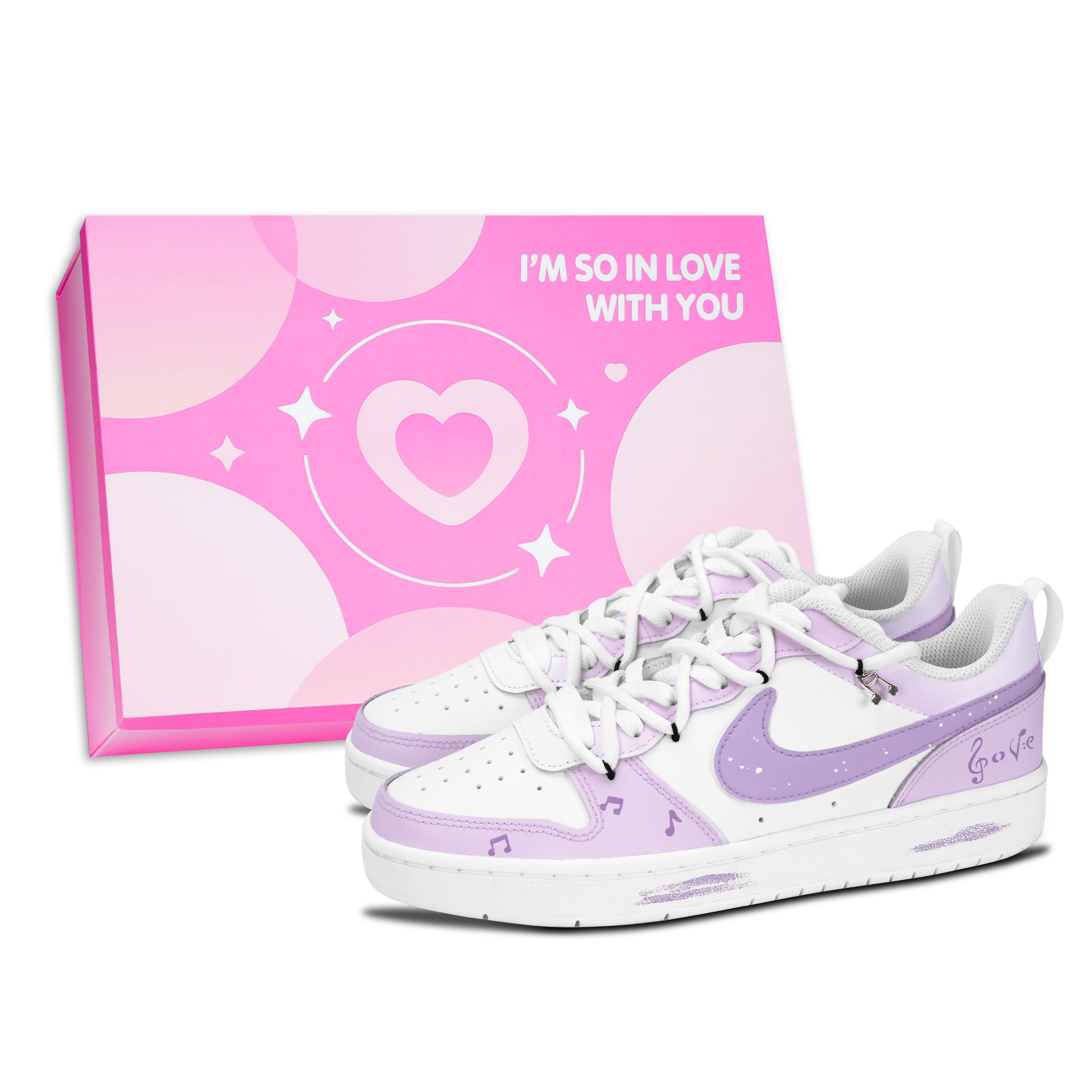 

Кроссовки Court Borough Rhythm Musical Note с нескользящей подошвой, износостойкие, для детей и подростков Nike, фиолетовый