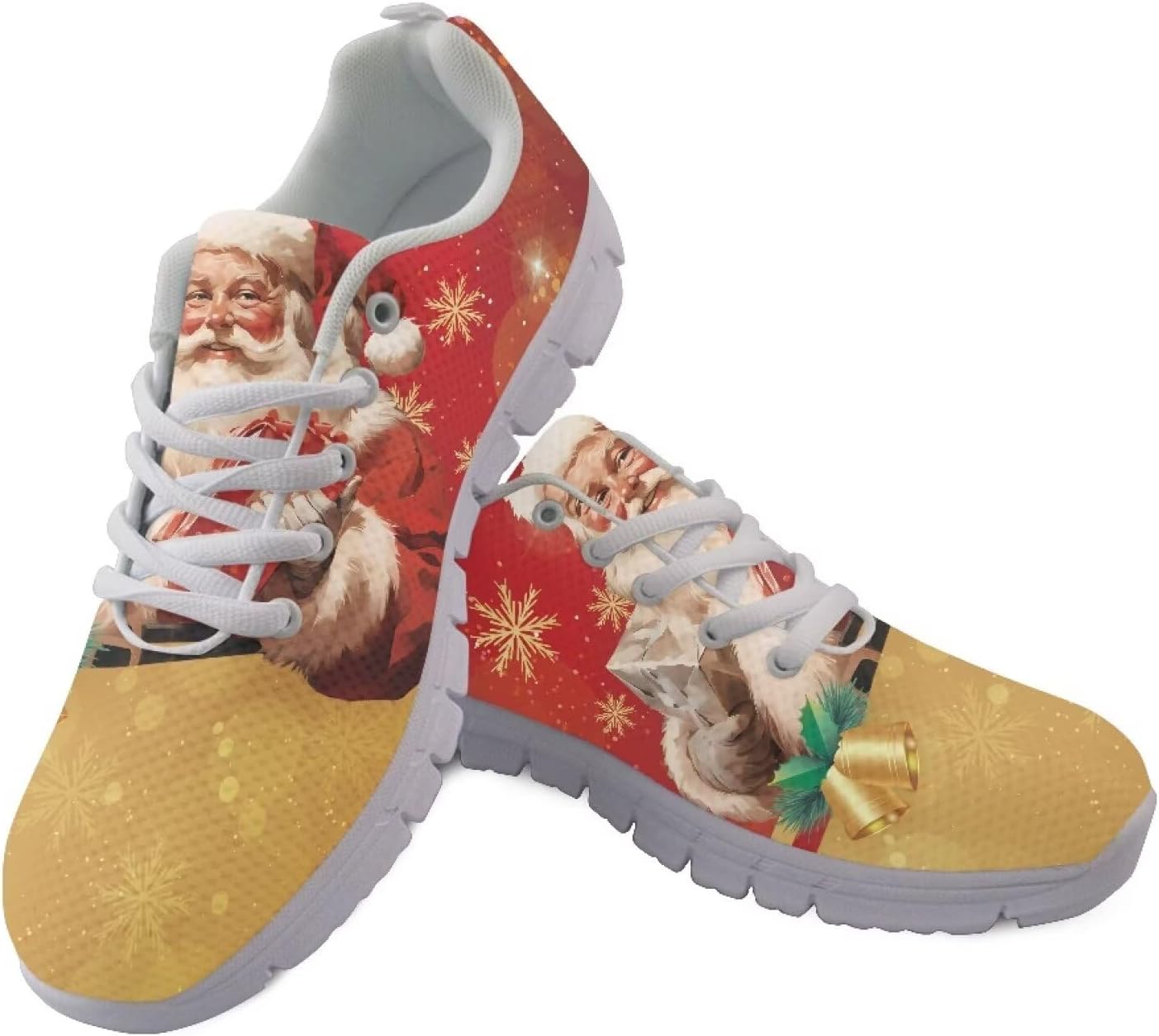 

Мужские спортивные кроссовки AmzPrint без шнурков для походов и прогулок, Santa