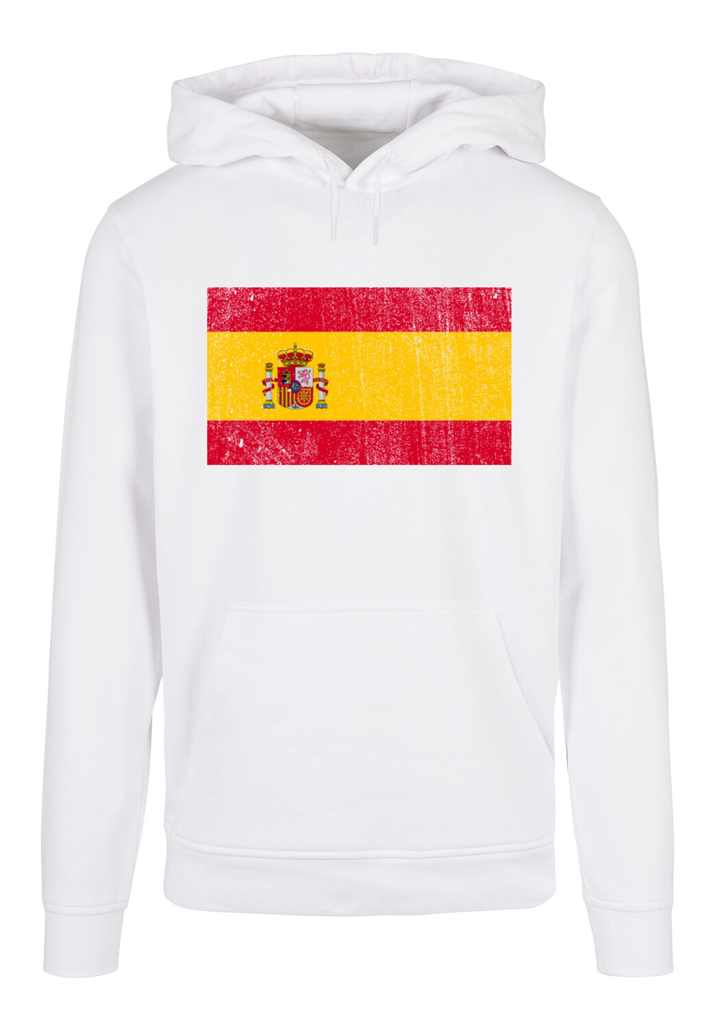 

Пуловер F4NT4STIC Basic Hoodie Spain Spanien Flagge distressed, белый