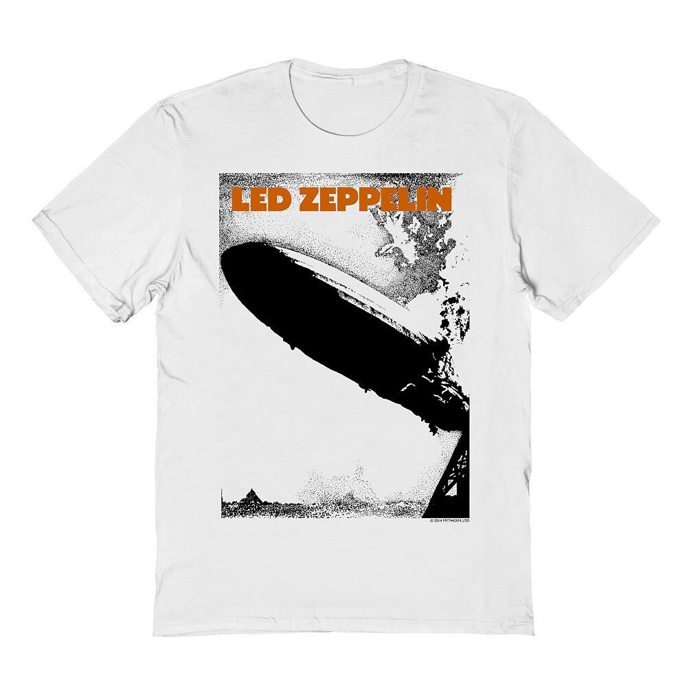 

Мужская футболка с рисунком Led Zeppelin Zep Sketch Licensed Character, белый