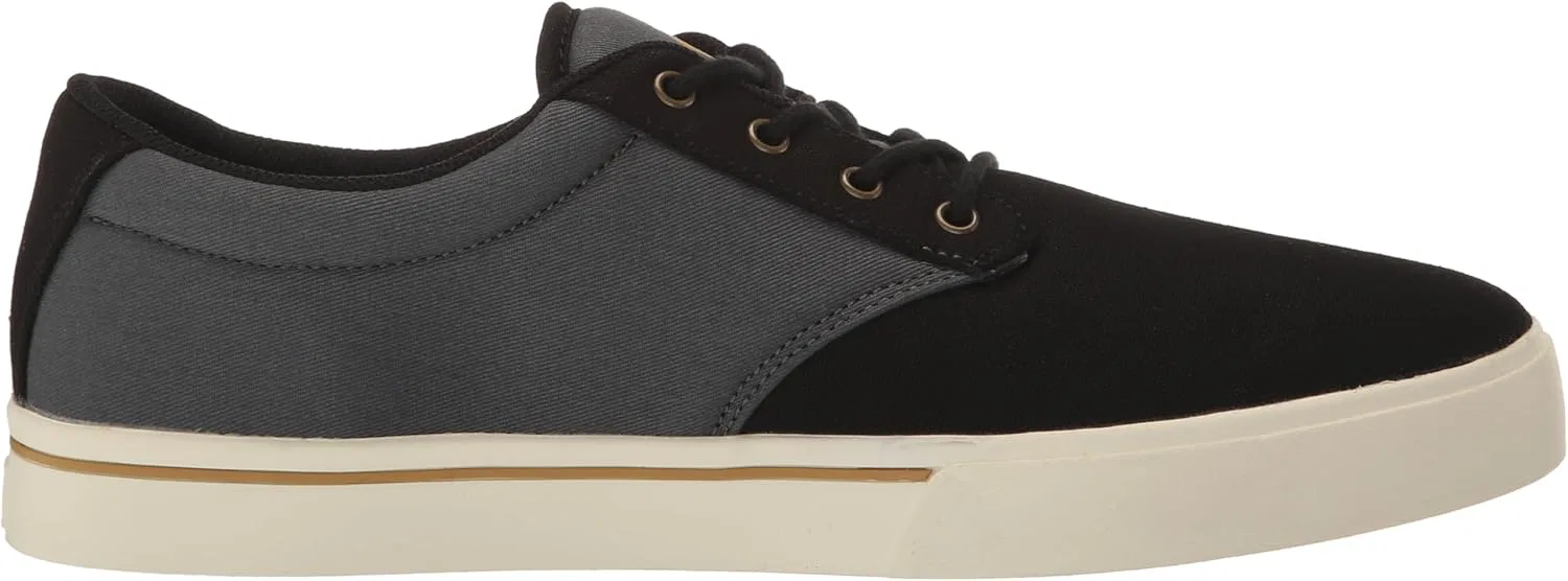 Мужские скейтбордистские кроссовки Etnies Jameson 2 Eco, Black, Dark Grey, Gold — фото 2