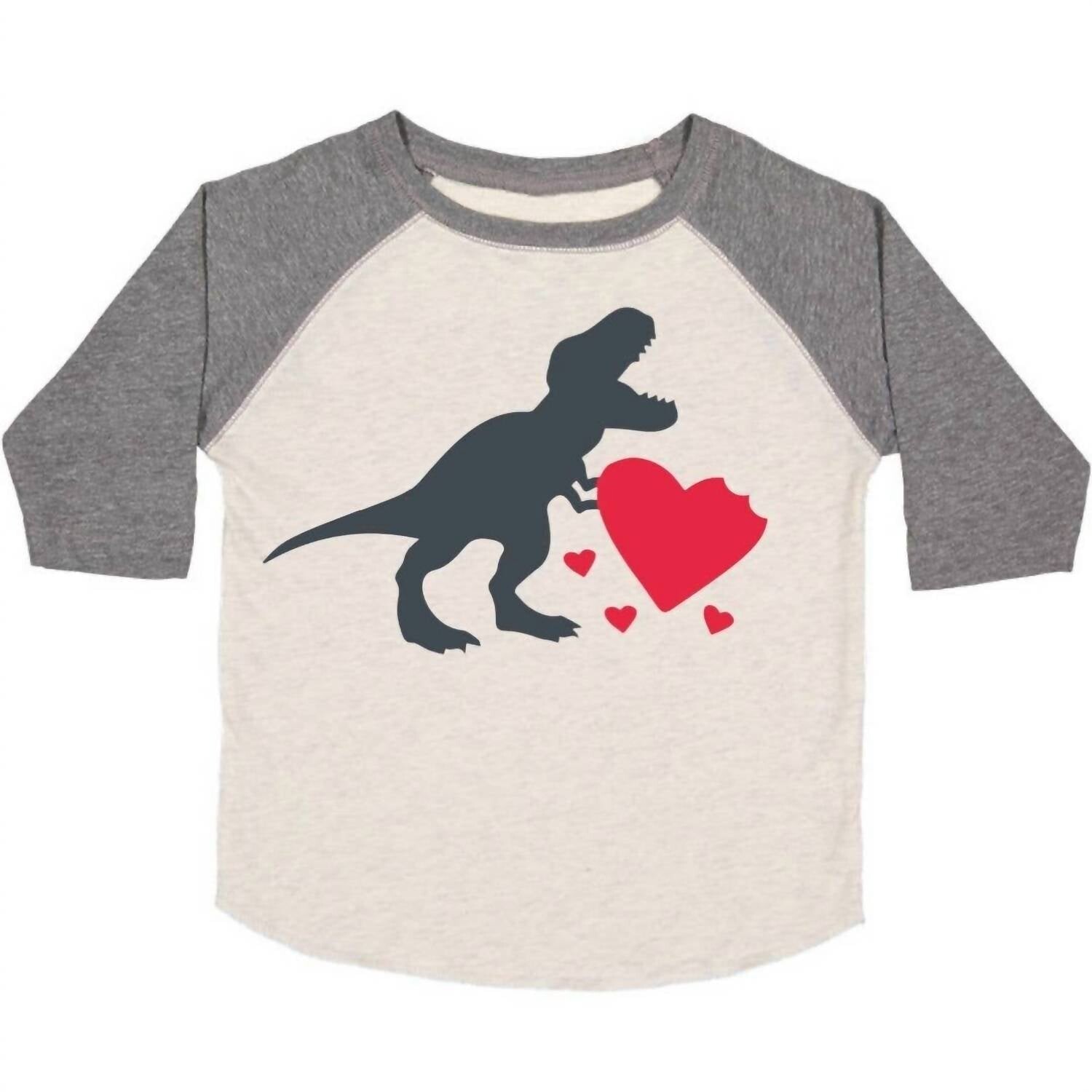 

Детская футболка натурального цвета с длинными рукавами Lovesaurus SWEET WINK
