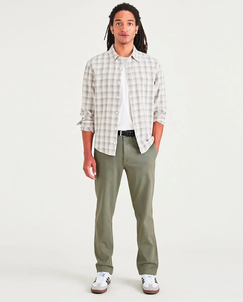 

Мужские китайские эластичные повседневные брюки Dockers, военный зеленый