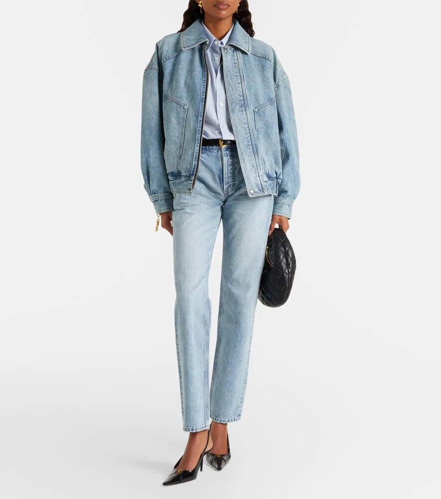 Джинсовая куртка-блузон Saint Laurent, синий — фото 2