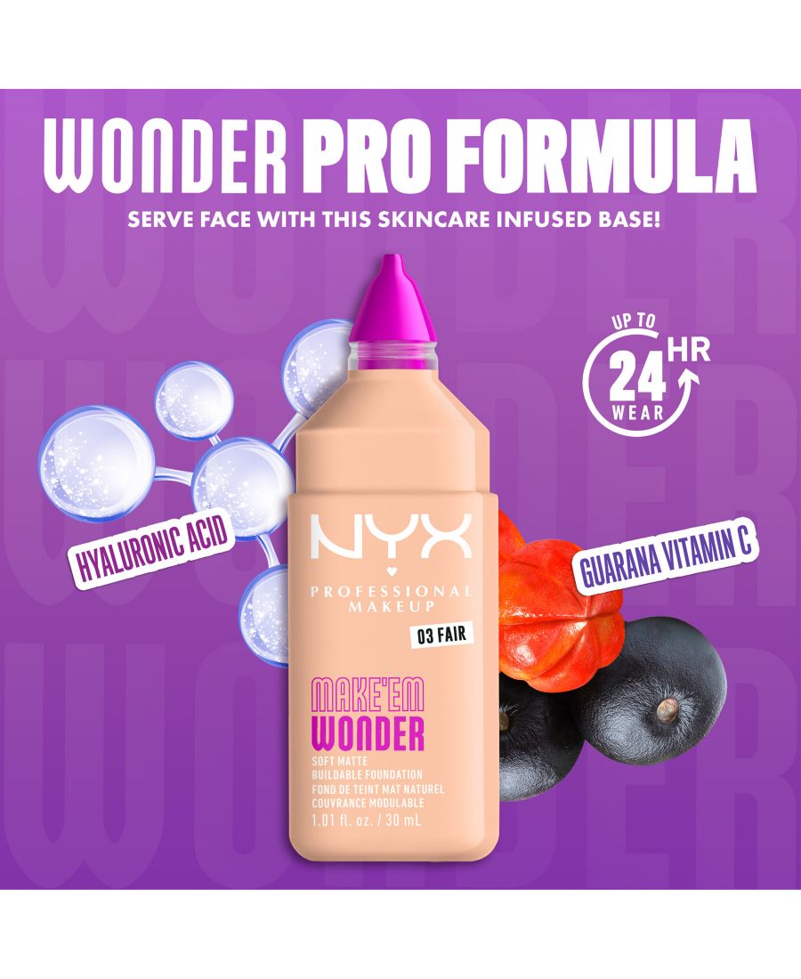 Тональный крем Wonder Foundation, 0,84 унции NYX Professional Makeup, цвет fair — фото 4