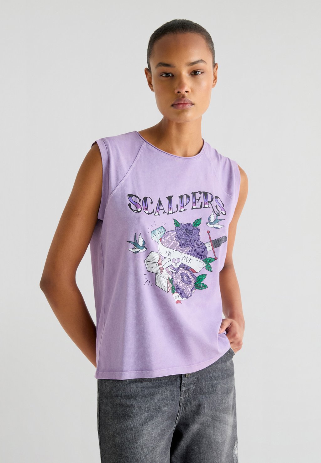 

Топ TATTOO TEE Scalpers, сиреневый