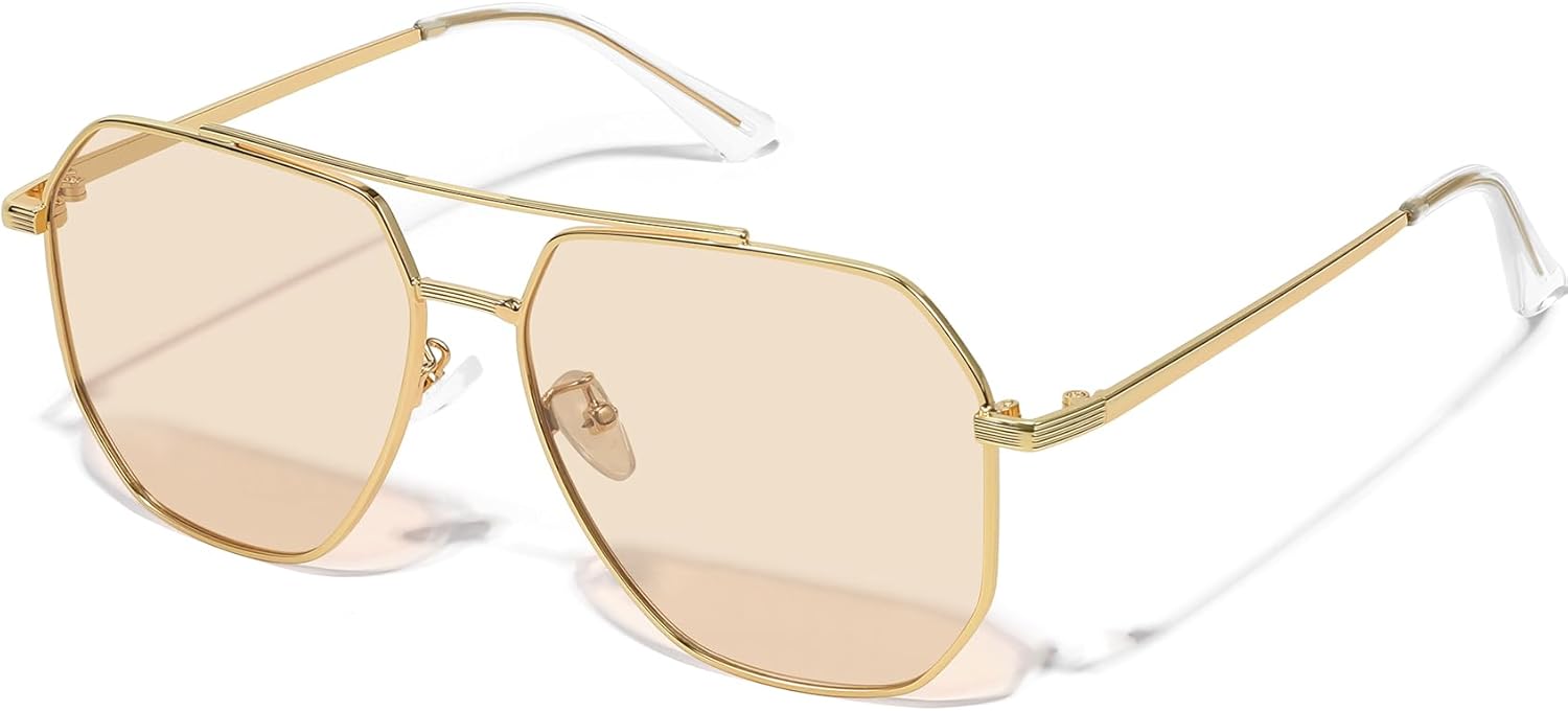 

Солнцезащитные очки-авиаторы MEETSUN в стиле ретро, ​​большие, для женщин и мужчин, поляризованные, винтажные, классические, квадратные, металлические, Gold Frame/Champagne Lens