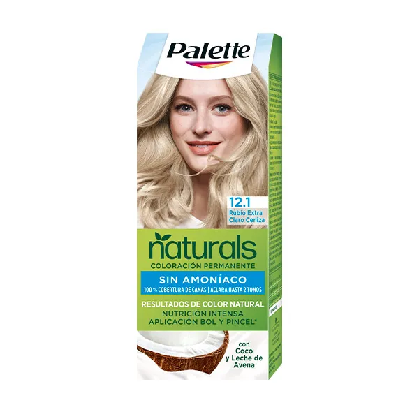 

Крем-краска для волос без аммиака Naturals Coloración Permanente Palette Naturals, цвет rubio extra claro ceniza