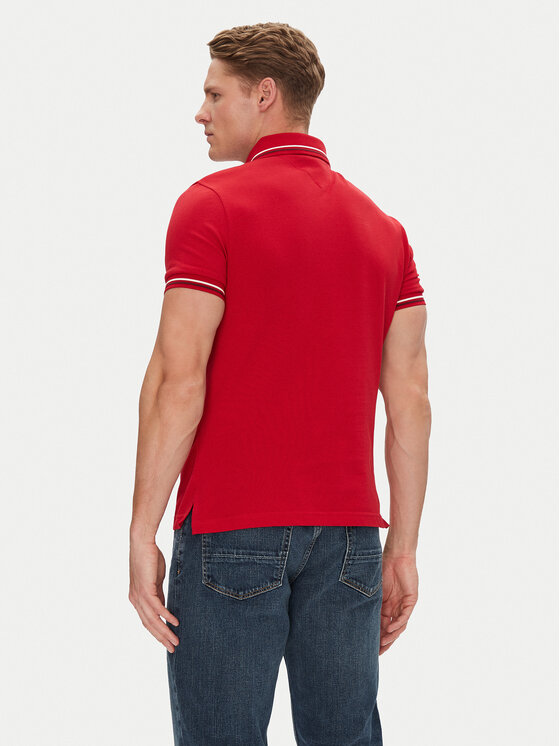 Рубашка поло облегающего кроя Seasonal MW0MW39993 Tommy Hilfiger, красный — фото 3