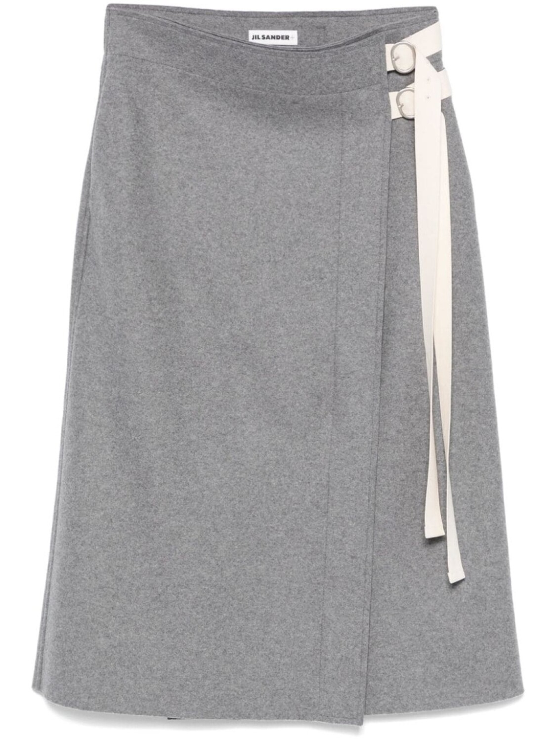 

Юбка миди с пряжкой Jil Sander, серый