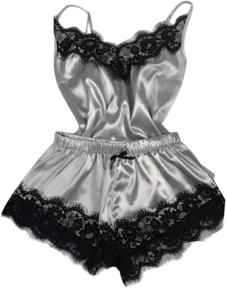 Комплект пижамы из сатина, Satin, Silver