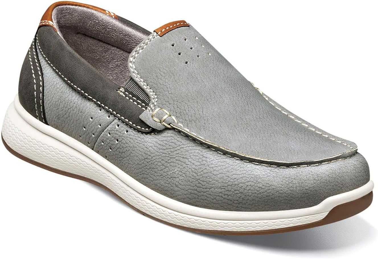 

Мокасины Florsheim Boys Crossover с перекрестным швом и без шнурков для мальчиков, серый