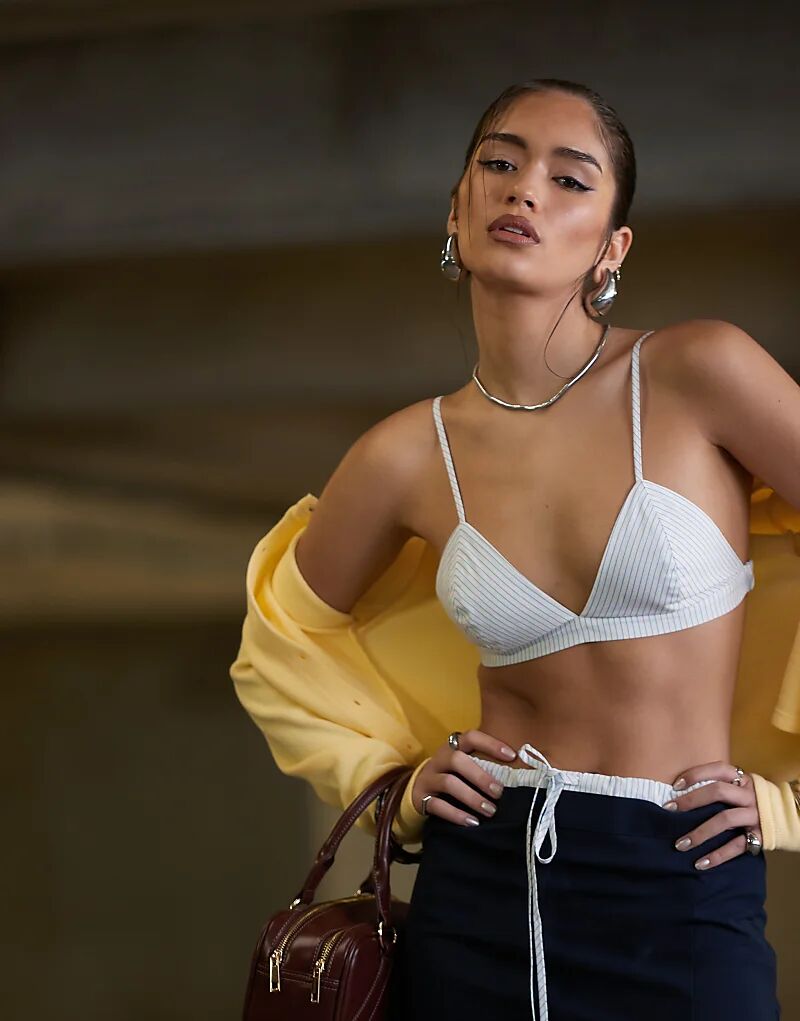 

ASOS DESIGN комплект из бюстгальтера с разноцветными полосками