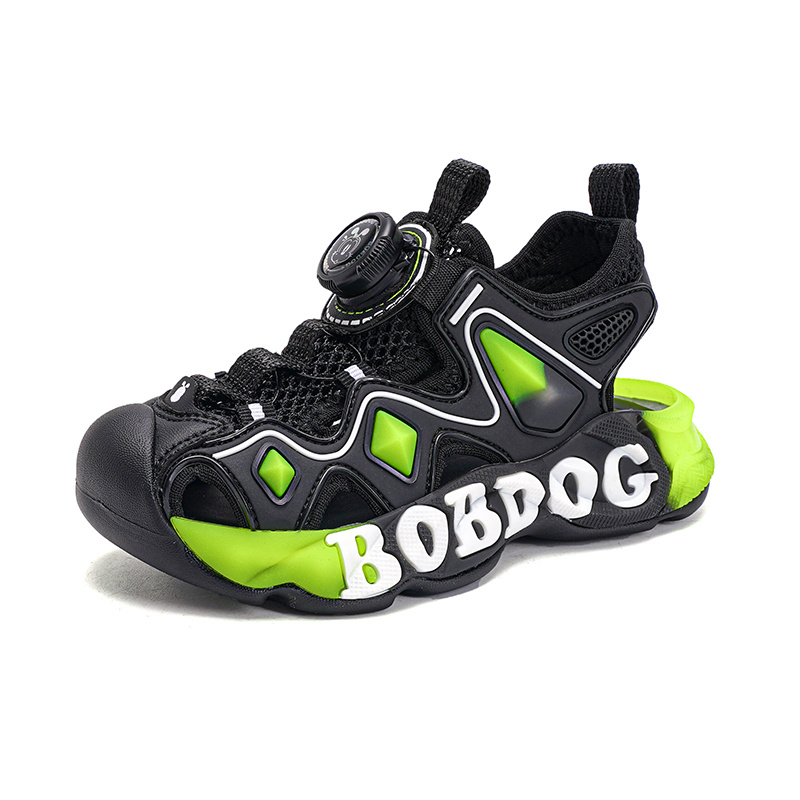 

Детские сандалии BOBDOG, черный/зеленый