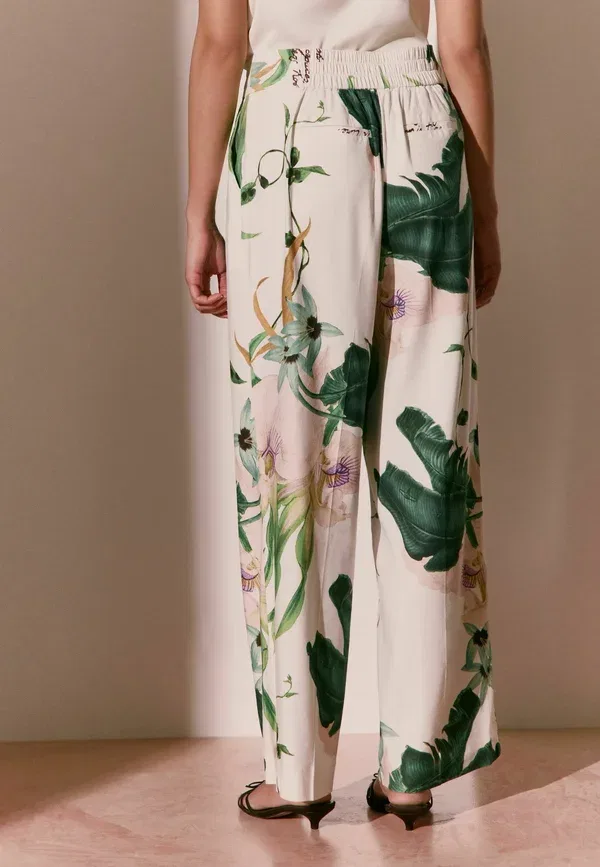 Брюки Next Regular fit kew gardens tailored wide leg, цветочный принт — фото 2