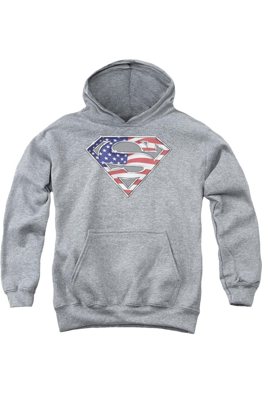 

Супермен худи с капюшоном для детей Gildan, Athletic Heather