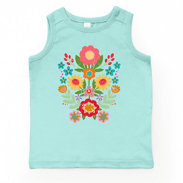 

Футболка Folk art florals distressed youth The Juniper Shop, Seafoam