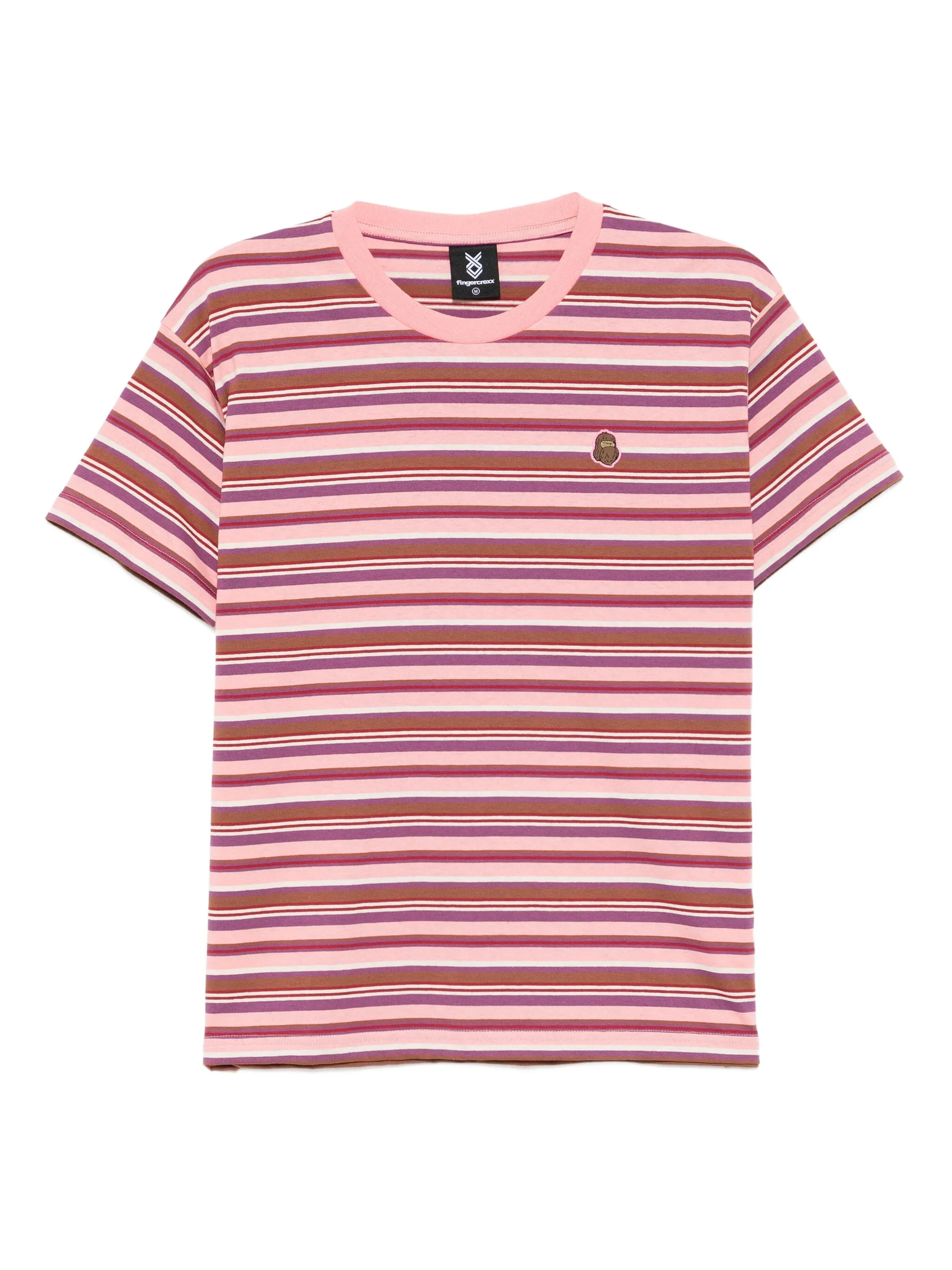 

Футболка в горизонтальную полоску Fingercroxx, розовый