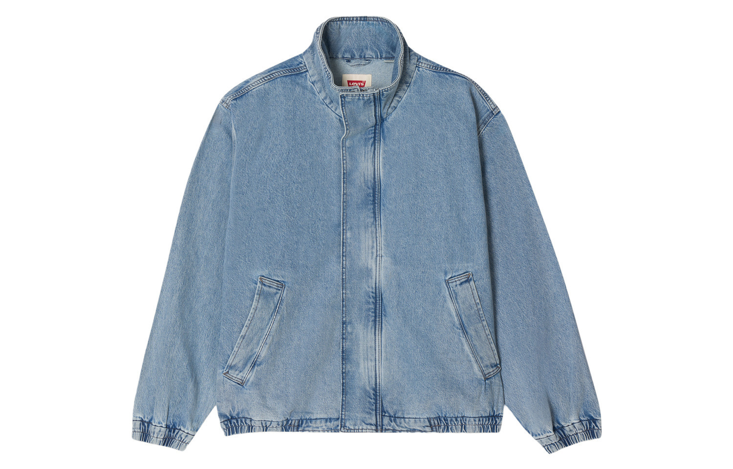 

Levis Куртка унисекс, синие, с воротником-стойкой, средней рабочей одеждой