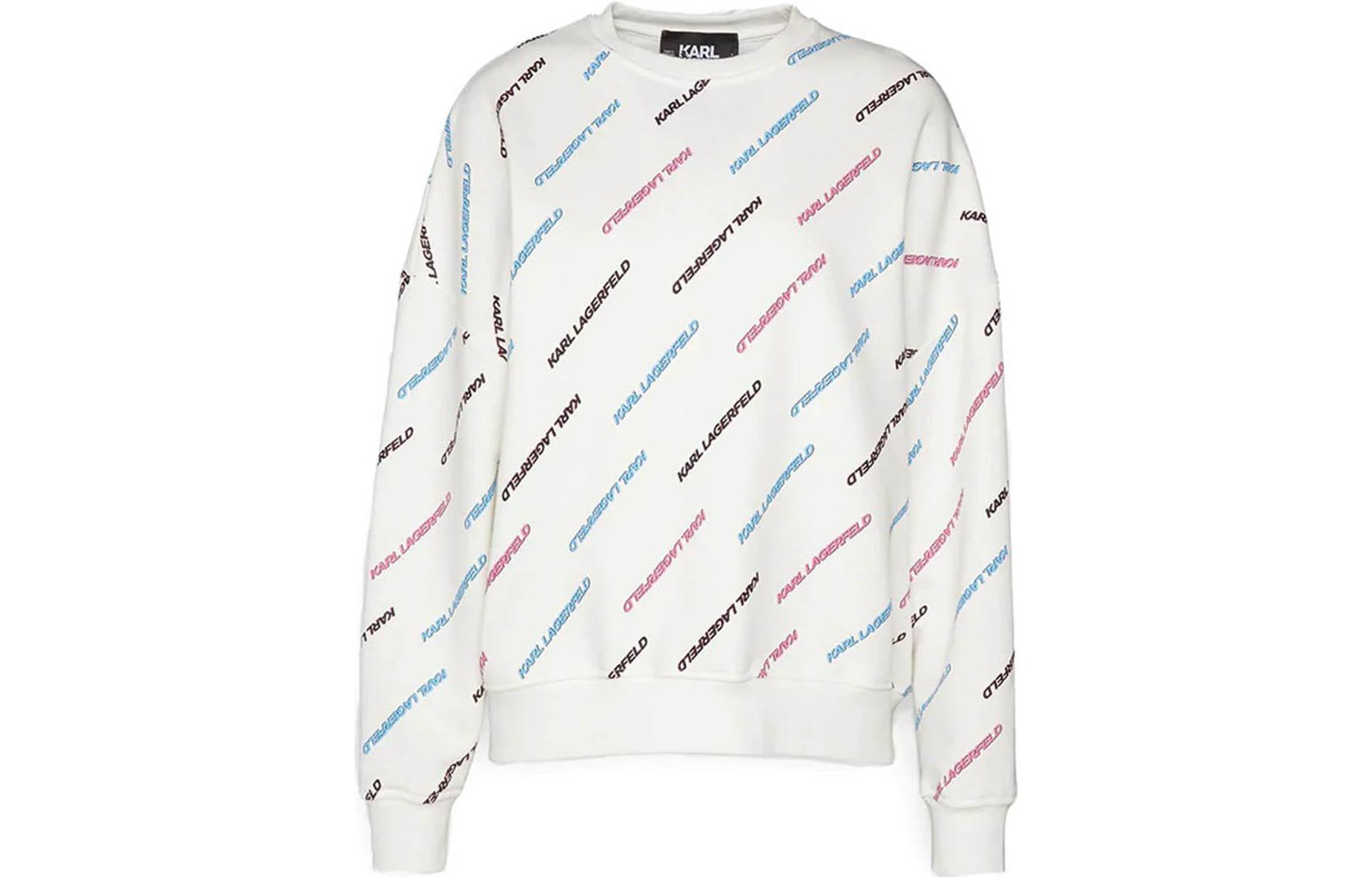 

Хлопковый джемпер с логотипом KARL LAGERFELD / Karl Lagerfeld Jeans, белый