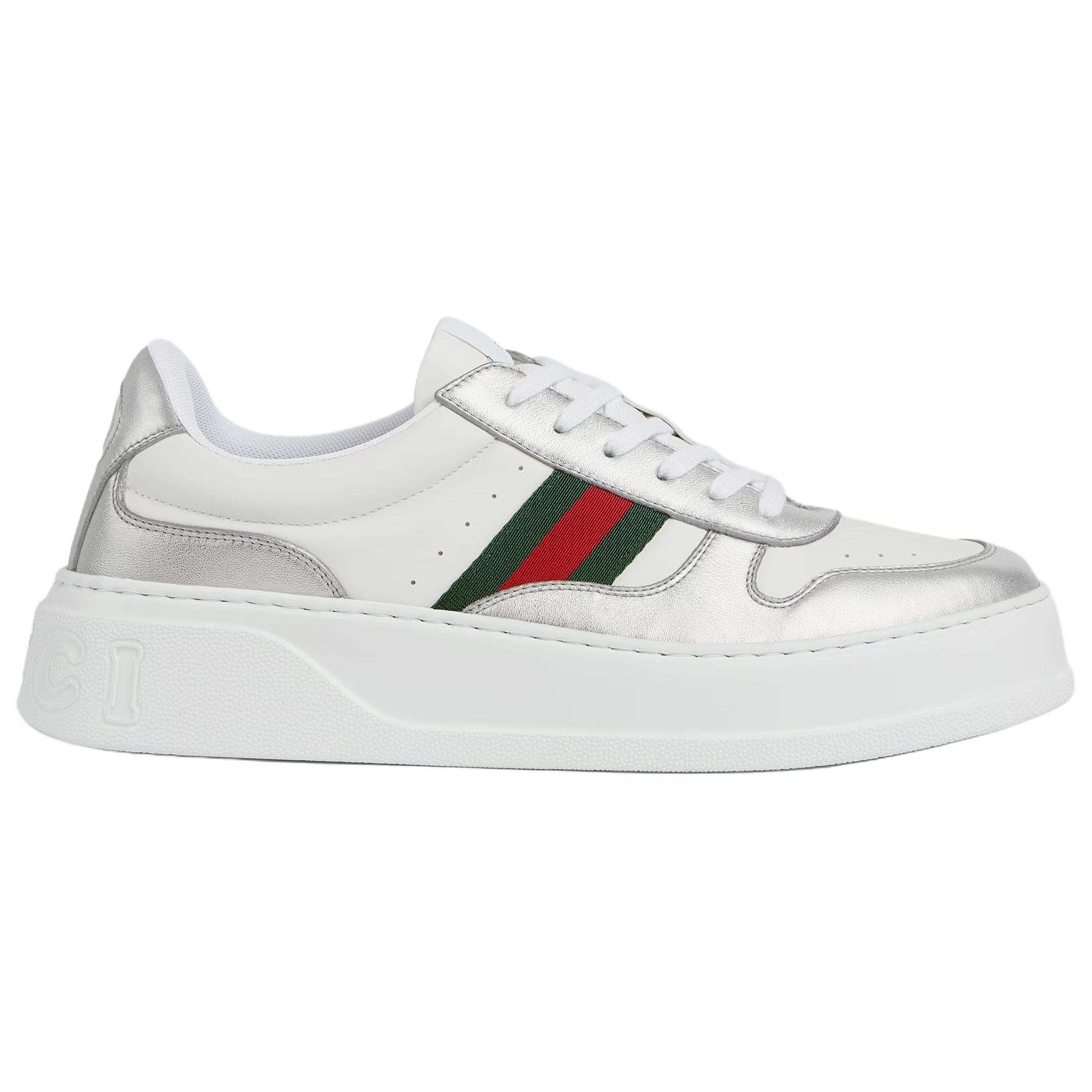 GUCCI Низкие скейтерские кроссовки мужские silver — фото 3