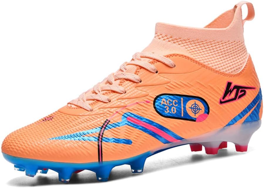 

Кроссовки для тренировки VAXAV Unisex с длинными шипами для футбола Высокие бутсы FG, оранжевый