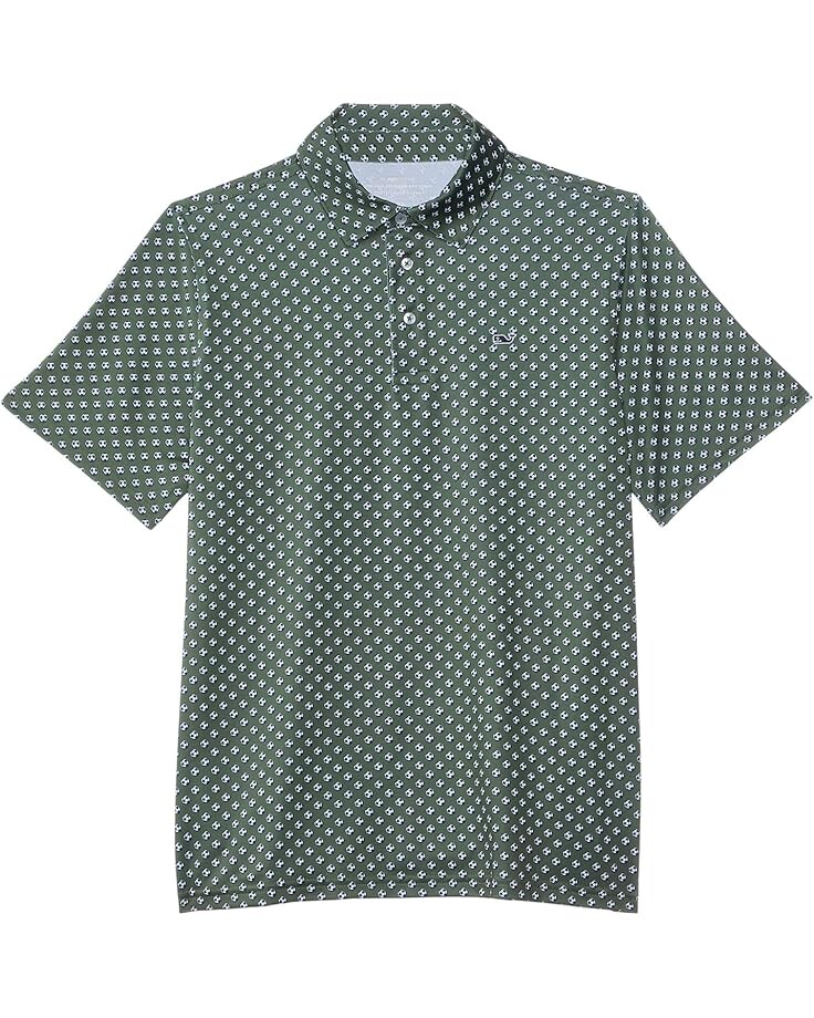 

Поло Vineyard Vines Kids Printed Sankaty Polo, цвет Soccer Toss Cypress