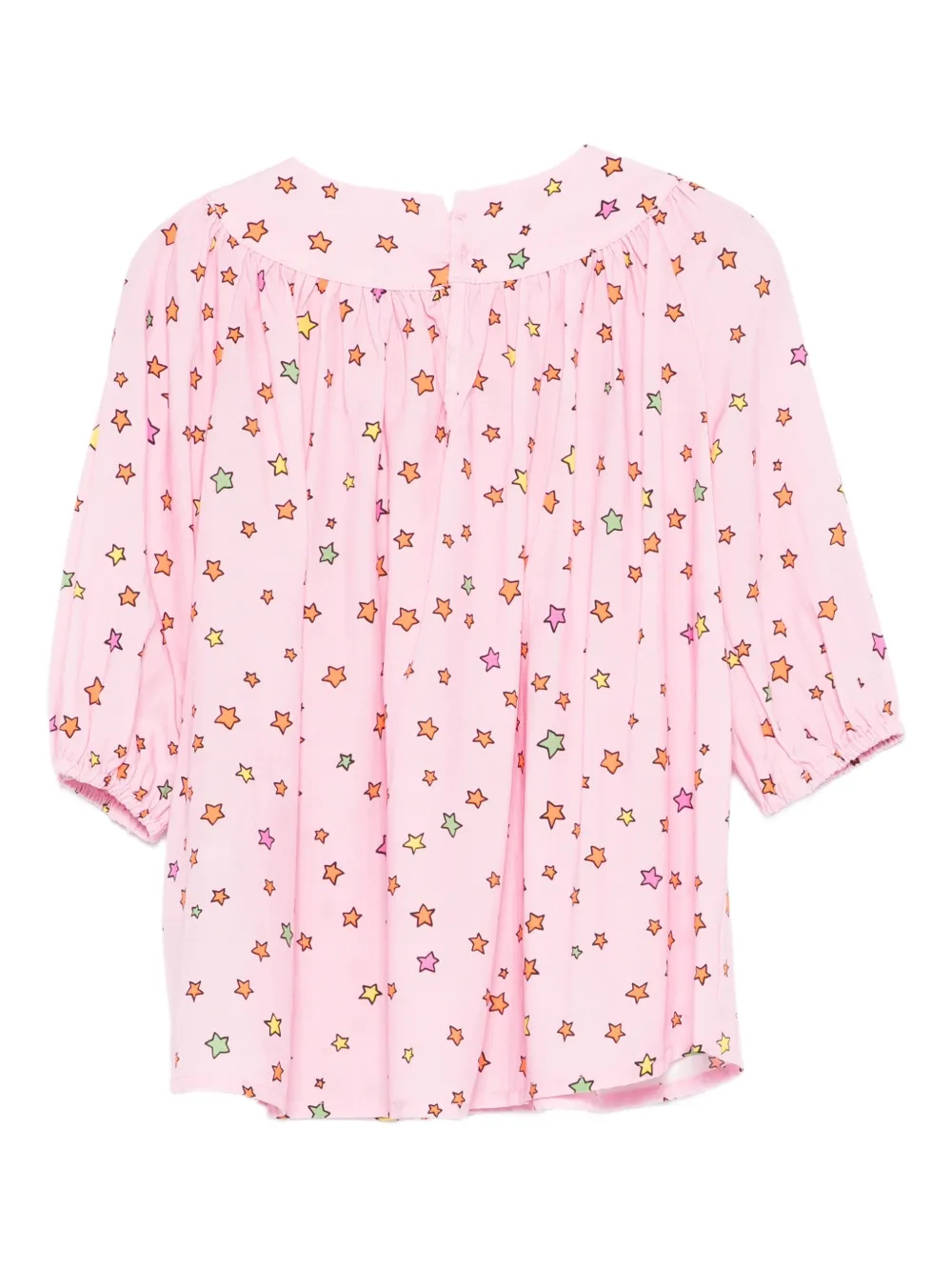 Платье с длинными рукавами и звездным принтом Stella Mccartney Kids, розовый — фото 2