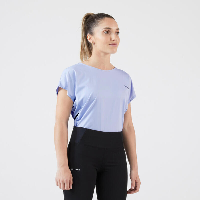 

Теннисная футболка женская с круглым вырезом - Dry 500 синяя ARTENGO, цвет blau