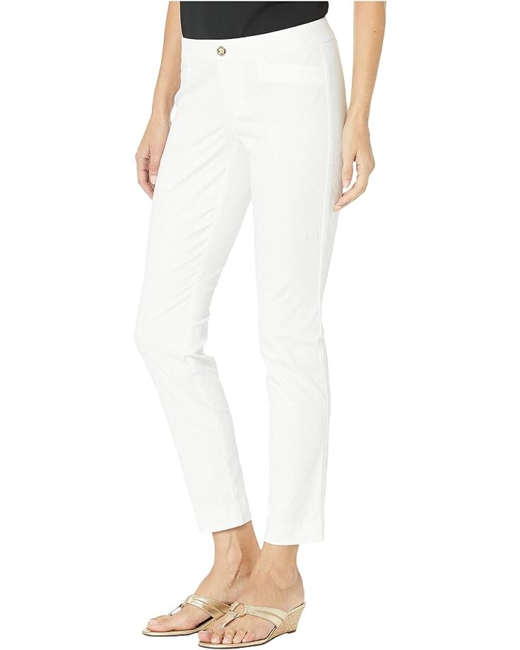 

Брюки Lilly Pulitzer Kelly Textured Ankle Length Skinny Pants, цвет Resort White
